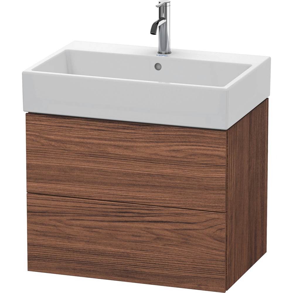 Duravit - L-Cube Two Drawer Wall-Mount Vanity Unit Walnut Dark - Walnut Dark