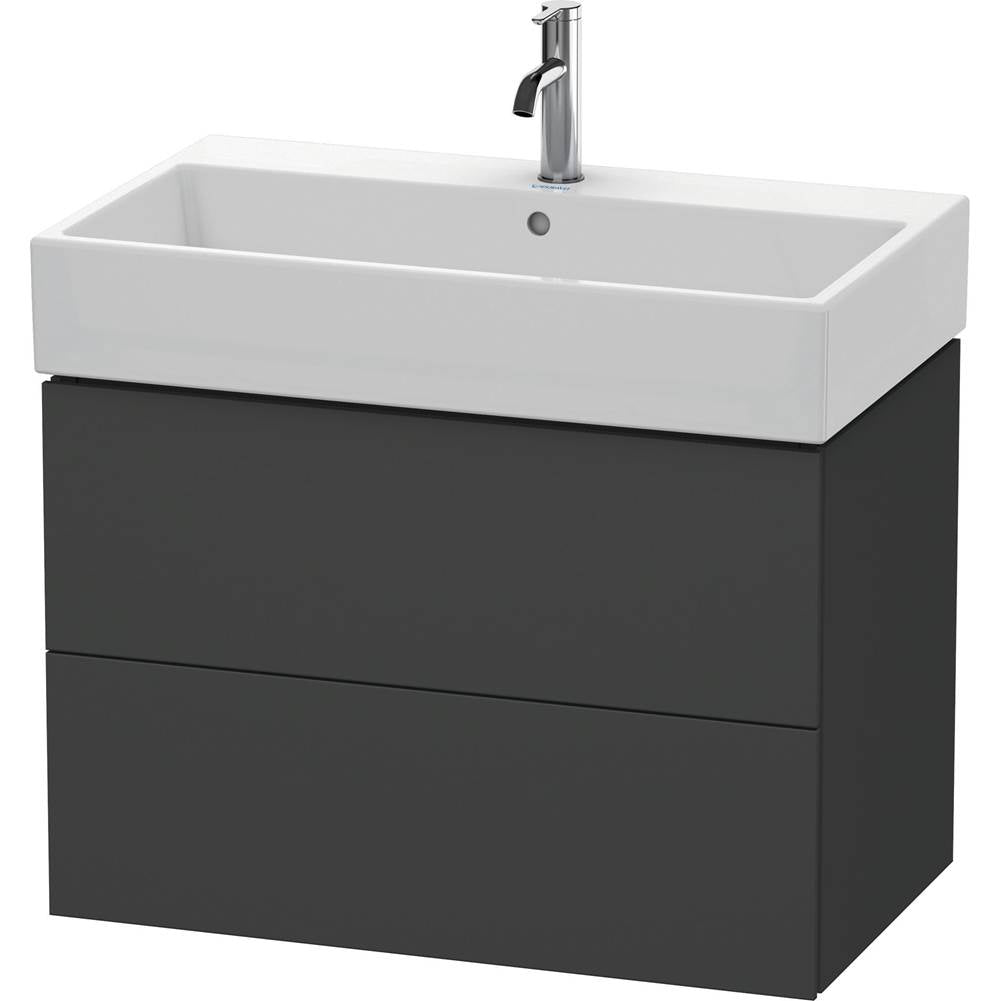 Duravit - L-Cube Two Drawer Wall-Mount Vanity Unit Graphite - Graphite Matte