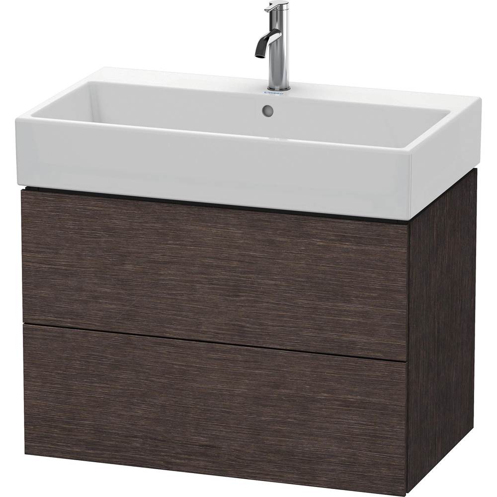Duravit - L-Cube Two Drawer Wall-Mount Vanity Unit Dark Brushed Oak - Dark Brushed Oak