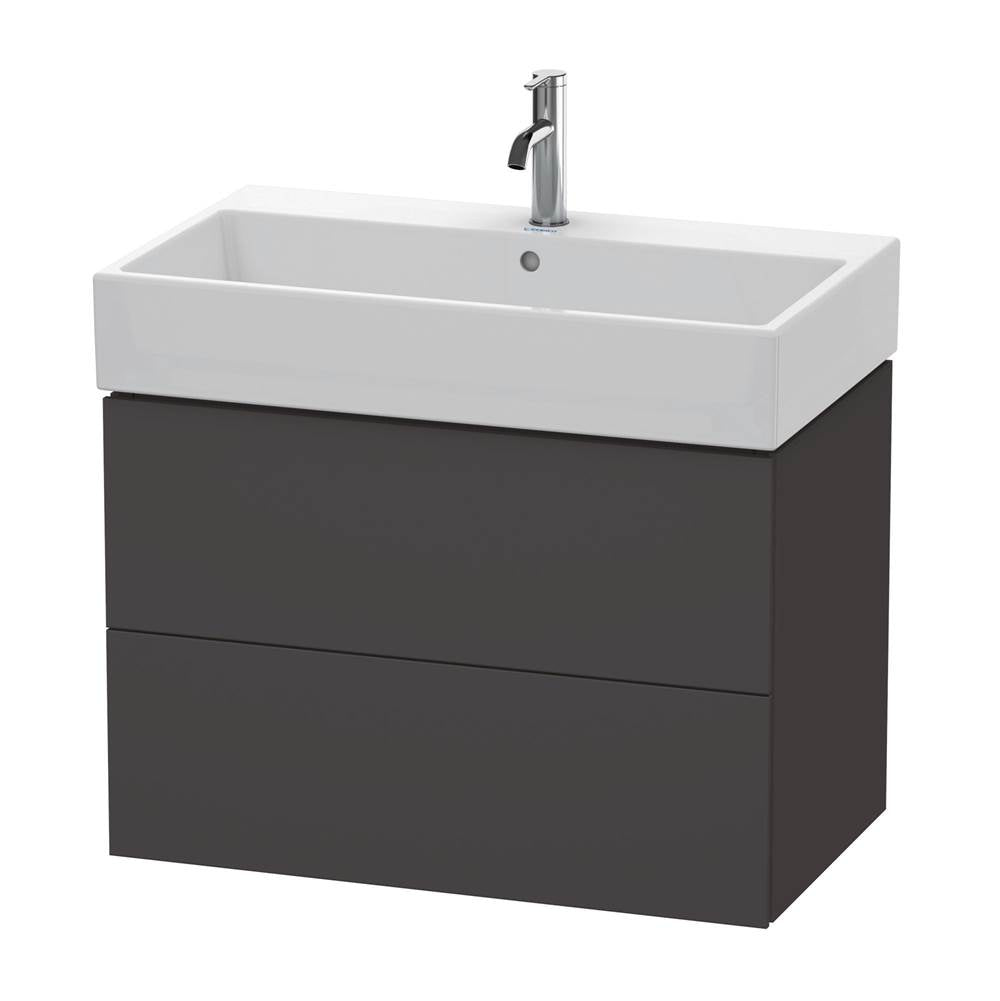 Duravit - L-Cube Two Drawer Wall-Mount Vanity Unit Graphite - Graphite Super Matte