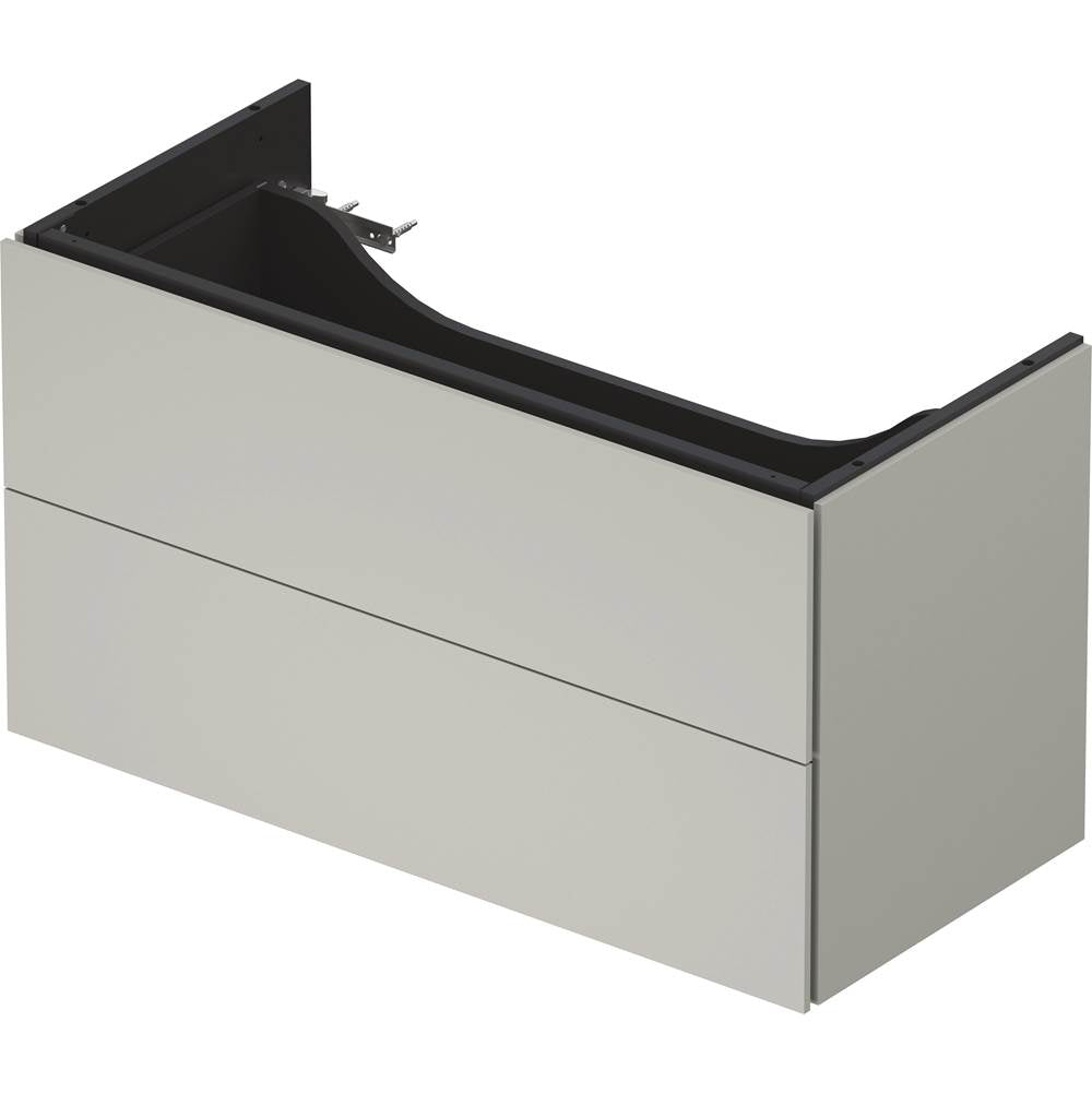 L-Cube Two Drawer Wall-Mount Vanity Unit Concrete Gray
