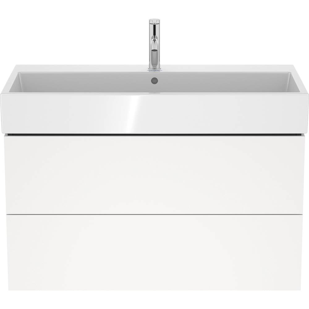 L-Cube Two Drawer Wall-Mount Vanity Unit Concrete Gray