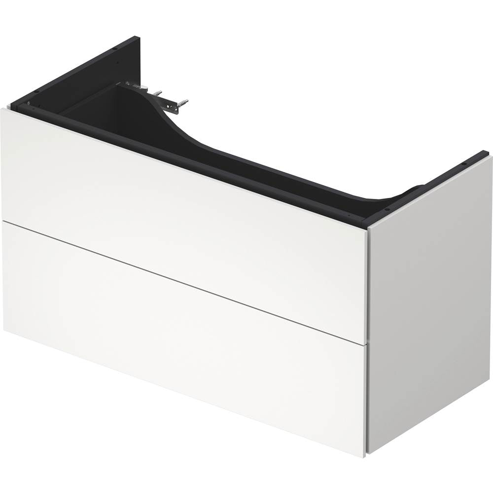L-Cube Two Drawer Wall-Mount Vanity Unit Concrete Gray