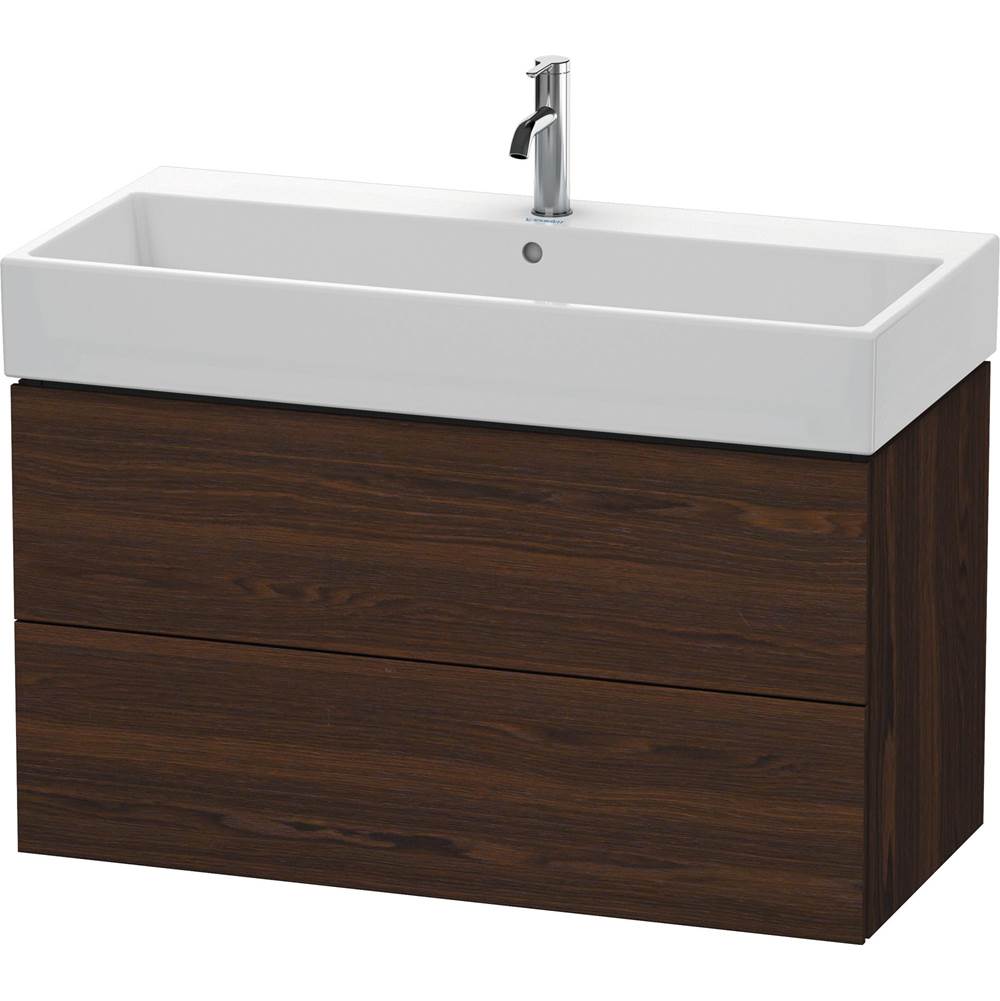 Duravit - L-Cube Two Drawer Wall-Mount Vanity Unit Walnut Brushed - Walnut Brushed