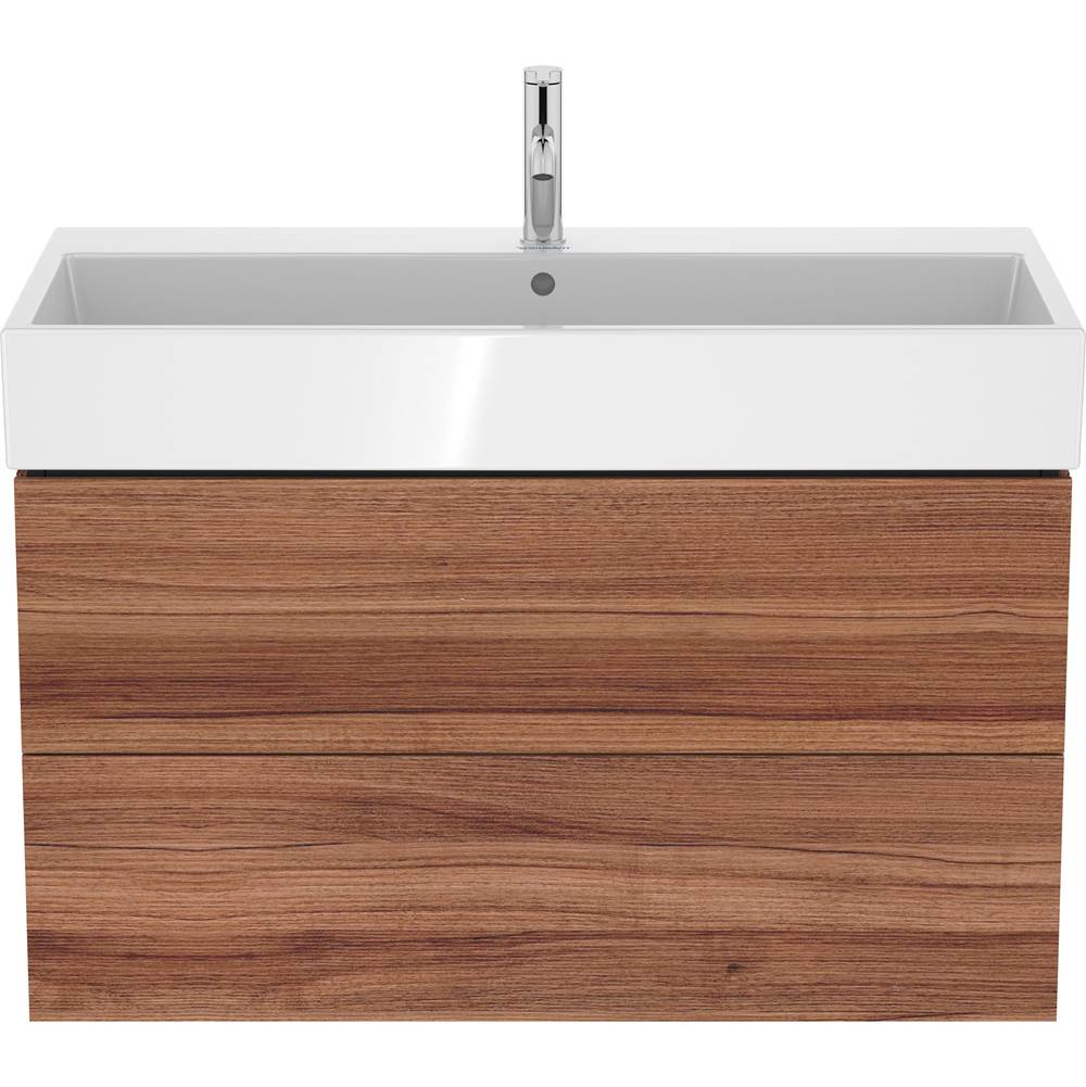 L-Cube Two Drawer Wall-Mount Vanity Unit Concrete Gray