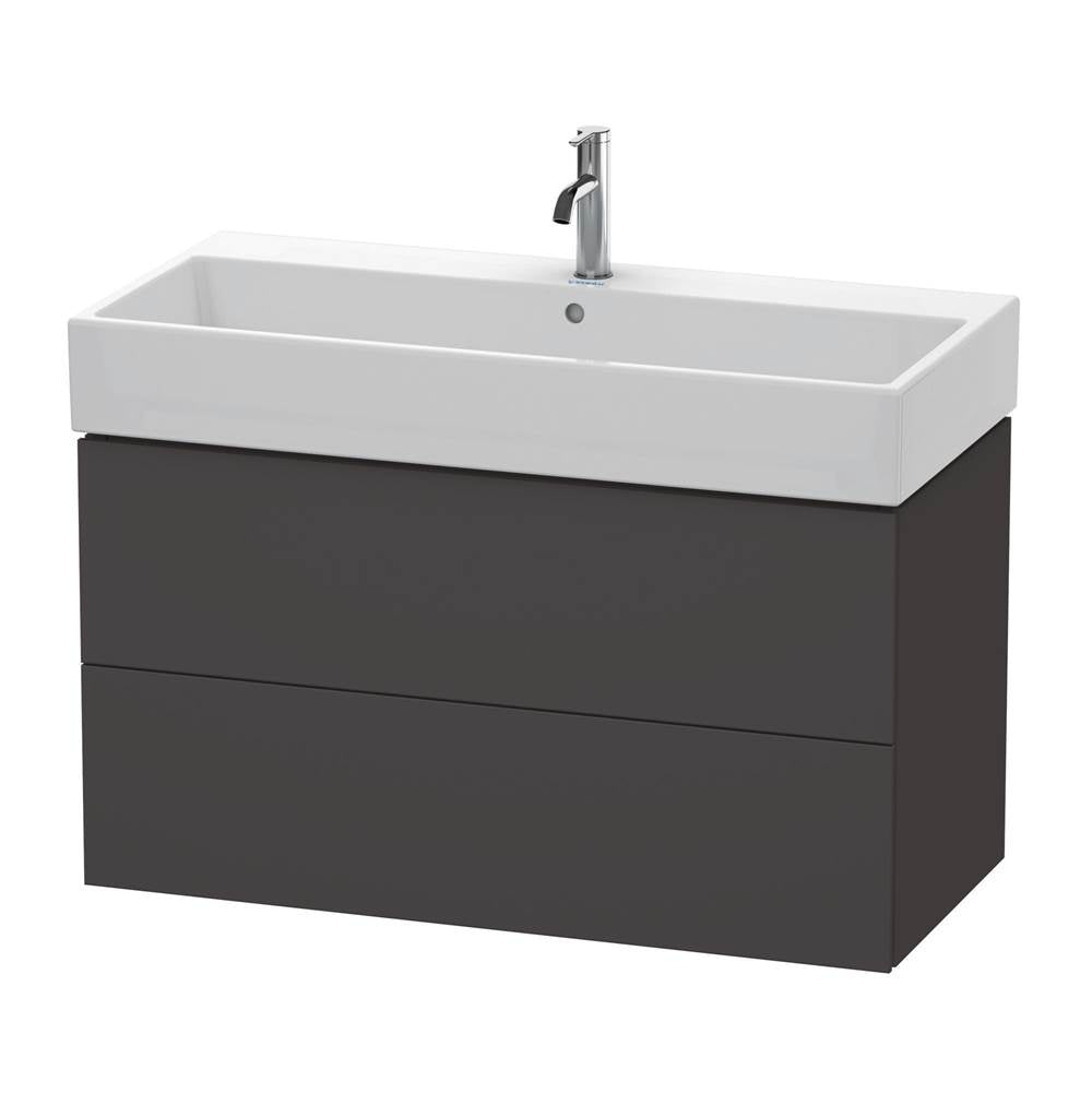 Duravit - L-Cube Two Drawer Wall-Mount Vanity Unit Graphite - Graphite Super Matte