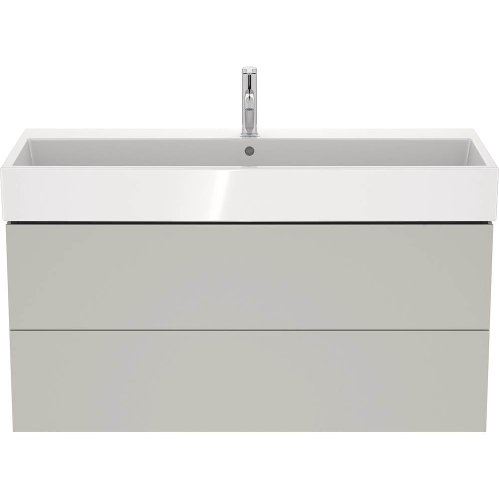 L-Cube Two Drawer Wall-Mount Vanity Unit Concrete Gray