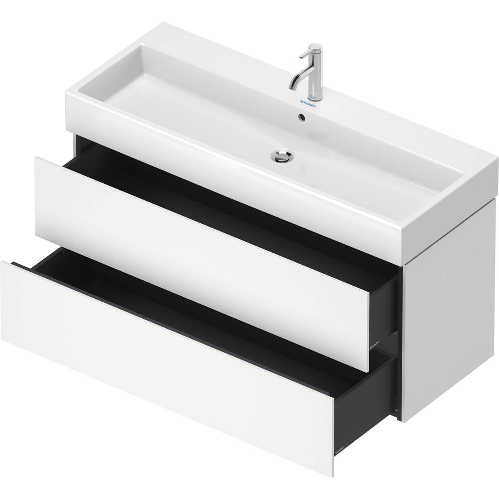 L-Cube Two Drawer Wall-Mount Vanity Unit Concrete Gray