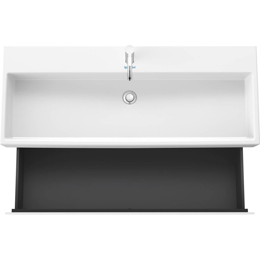 L-Cube Two Drawer Wall-Mount Vanity Unit Concrete Gray