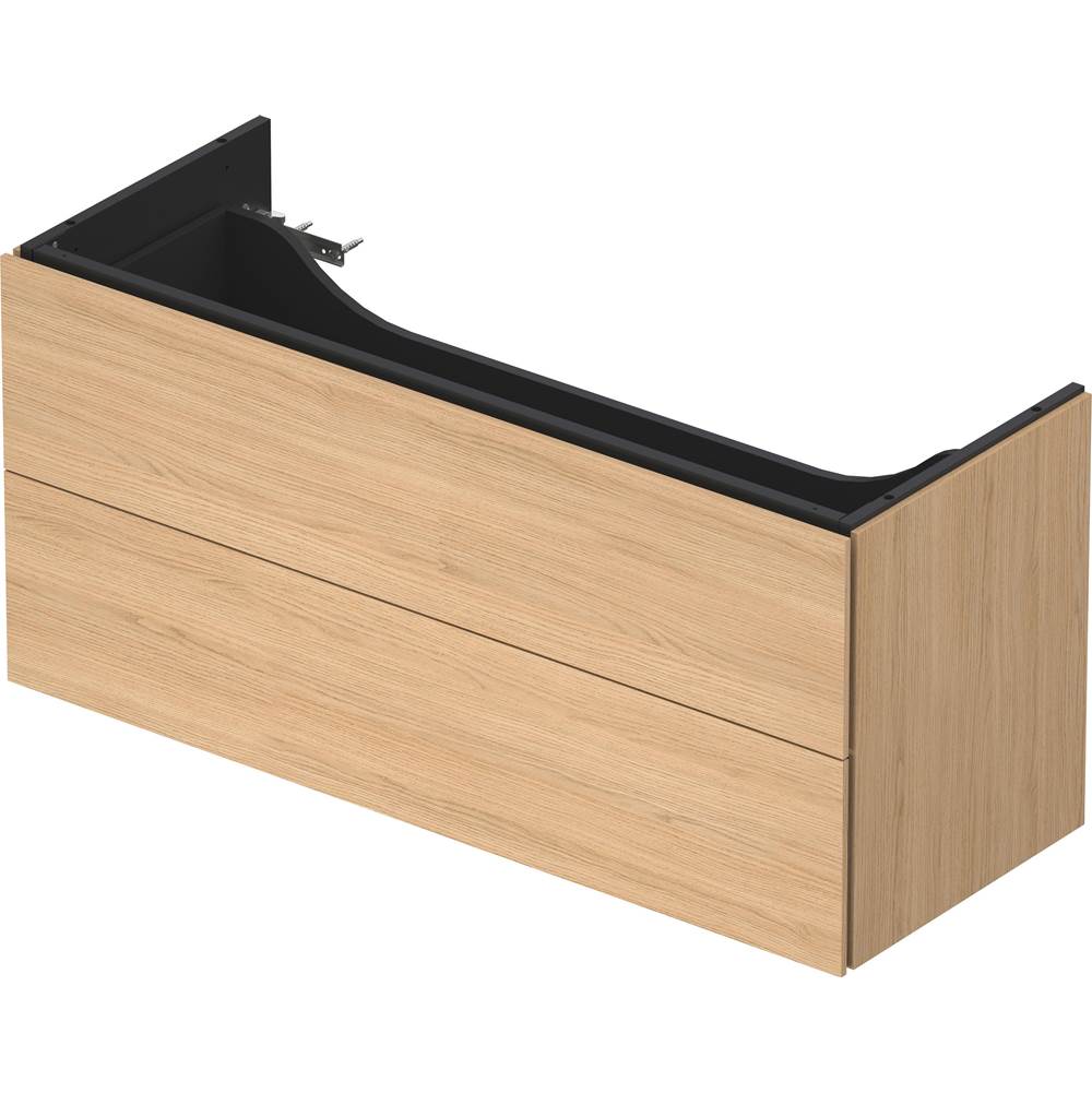 L-Cube Two Drawer Wall-Mount Vanity Unit Concrete Gray