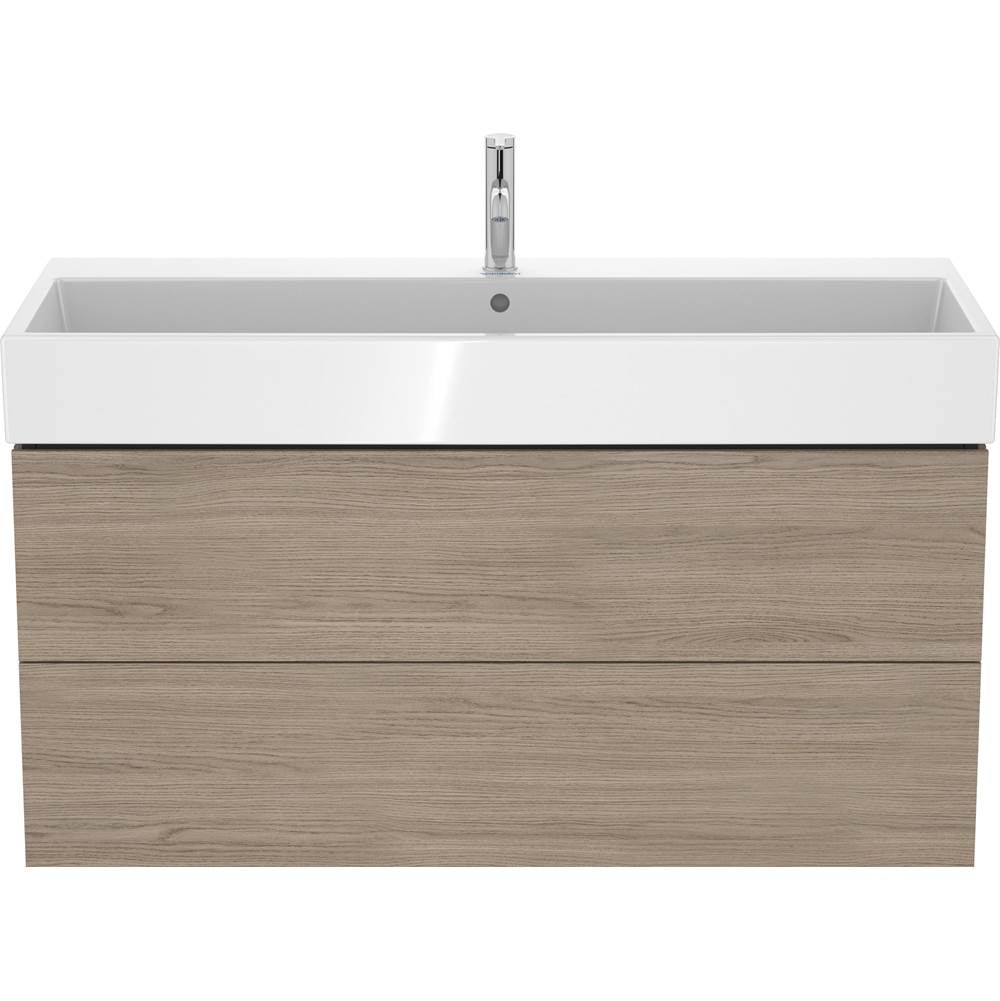 L-Cube Two Drawer Wall-Mount Vanity Unit Concrete Gray