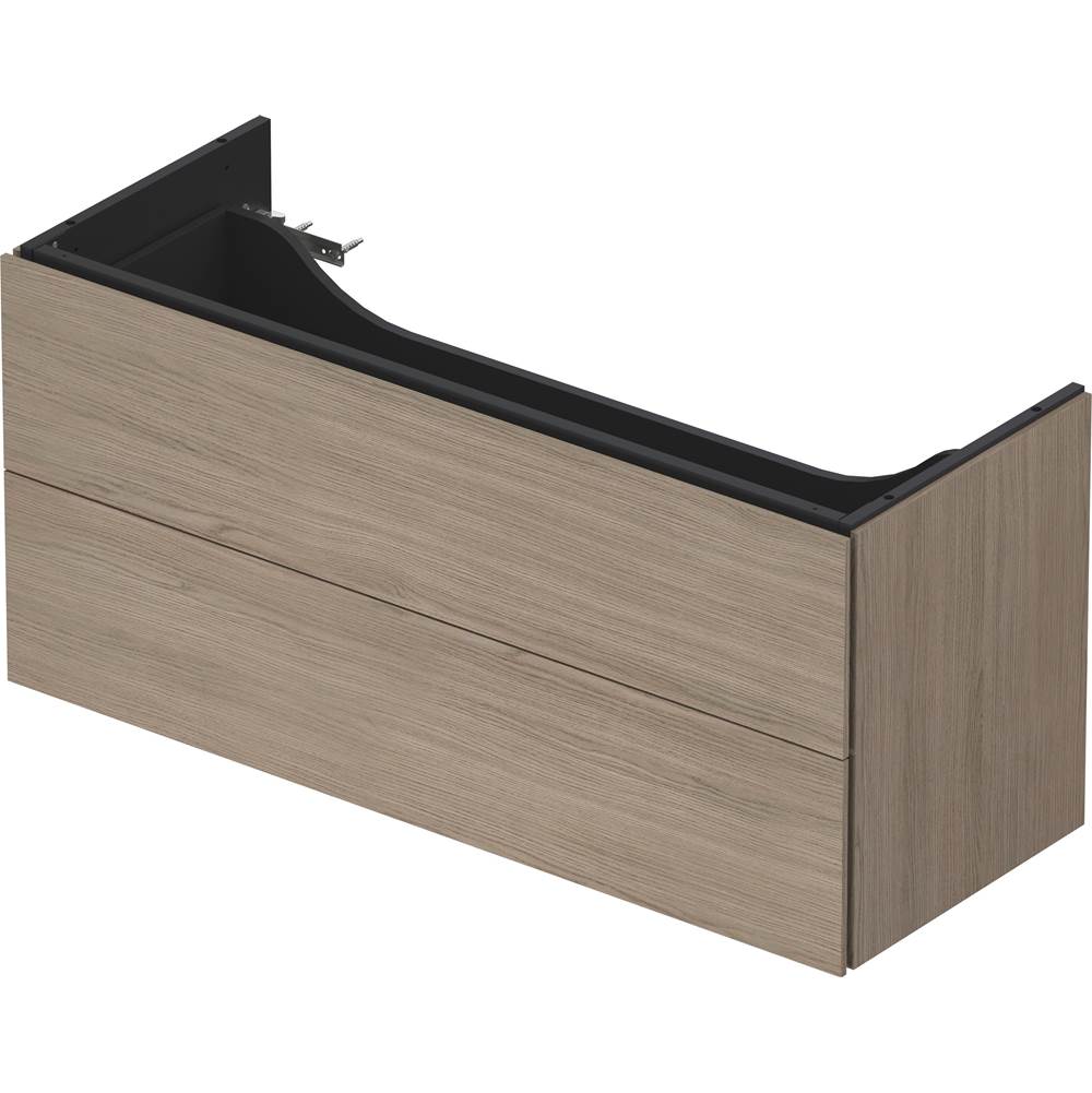 L-Cube Two Drawer Wall-Mount Vanity Unit Concrete Gray
