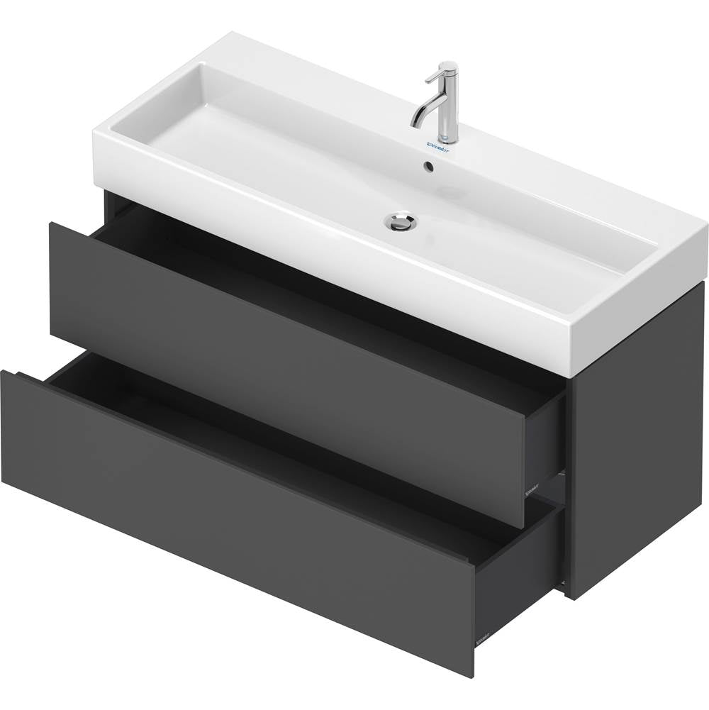 L-Cube Two Drawer Wall-Mount Vanity Unit Concrete Gray