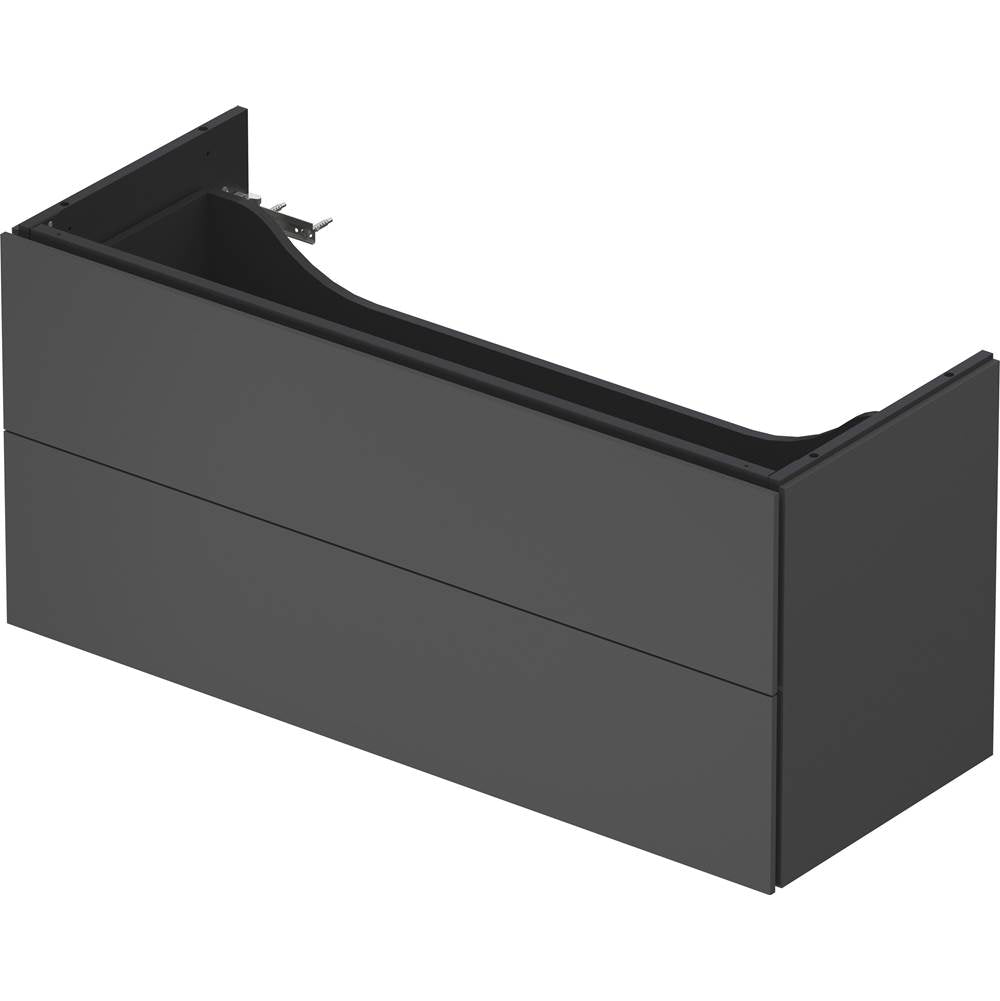 L-Cube Two Drawer Wall-Mount Vanity Unit Concrete Gray