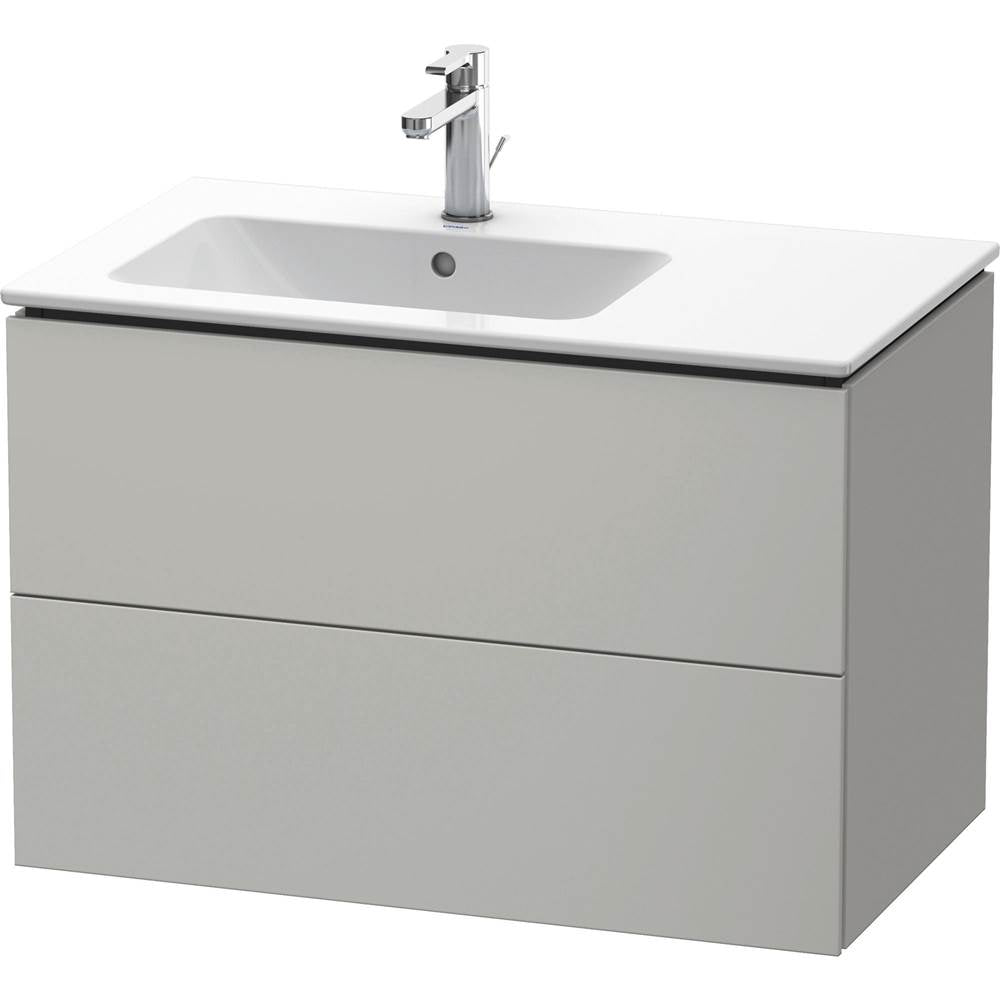 Duravit - L-Cube Two Drawer Wall-Mount Vanity Unit Concrete Gray - Concrete Gray Matte