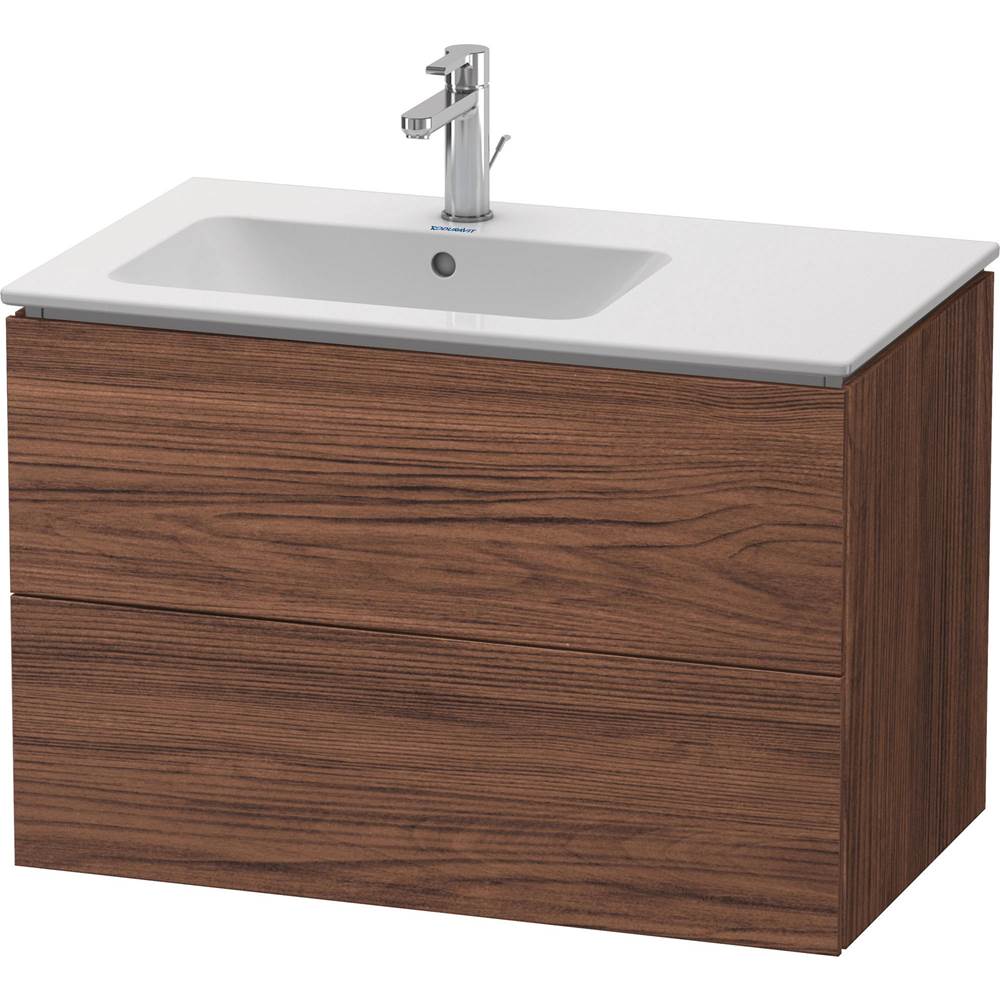 Duravit - L-Cube Two Drawer Wall-Mount Vanity Unit Walnut Dark - Walnut Dark