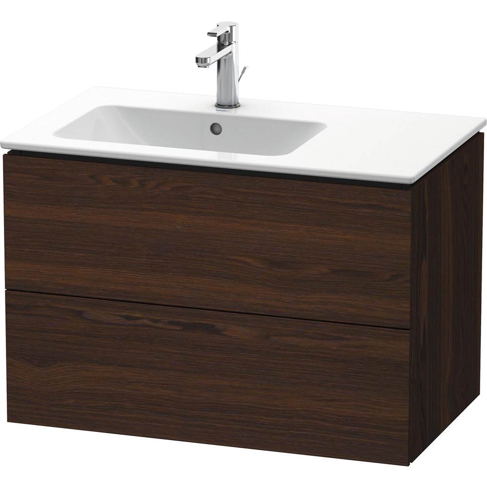 Duravit - L-Cube Two Drawer Wall-Mount Vanity Unit Walnut Brushed - Walnut Brushed