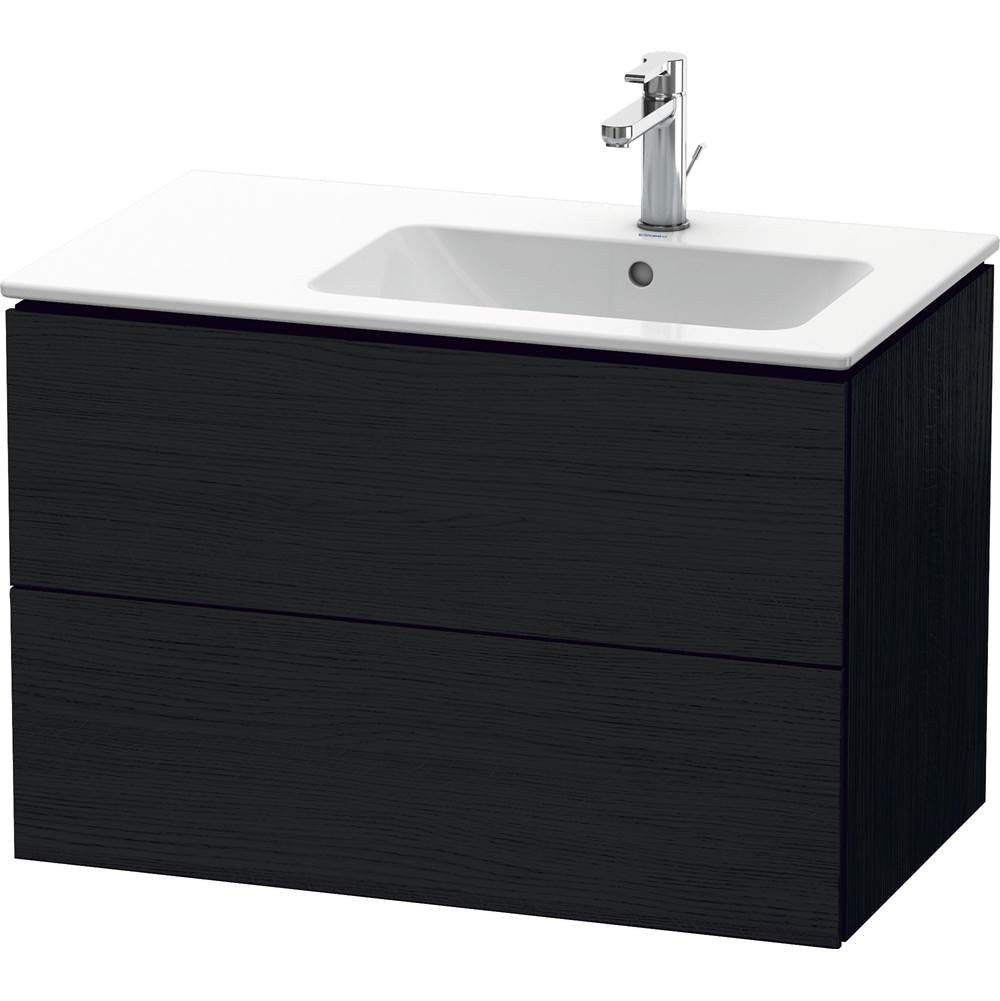Duravit - L-Cube Two Drawer Wall-Mount Vanity Unit Oak Black - Black Oak