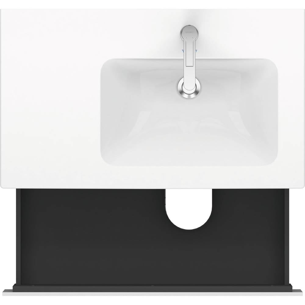 L-Cube Two Drawer Wall-Mount Vanity Unit Concrete Gray