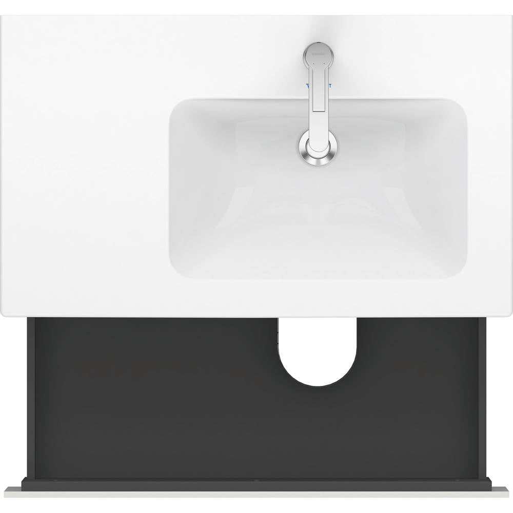 L-Cube Two Drawer Wall-Mount Vanity Unit Concrete Gray