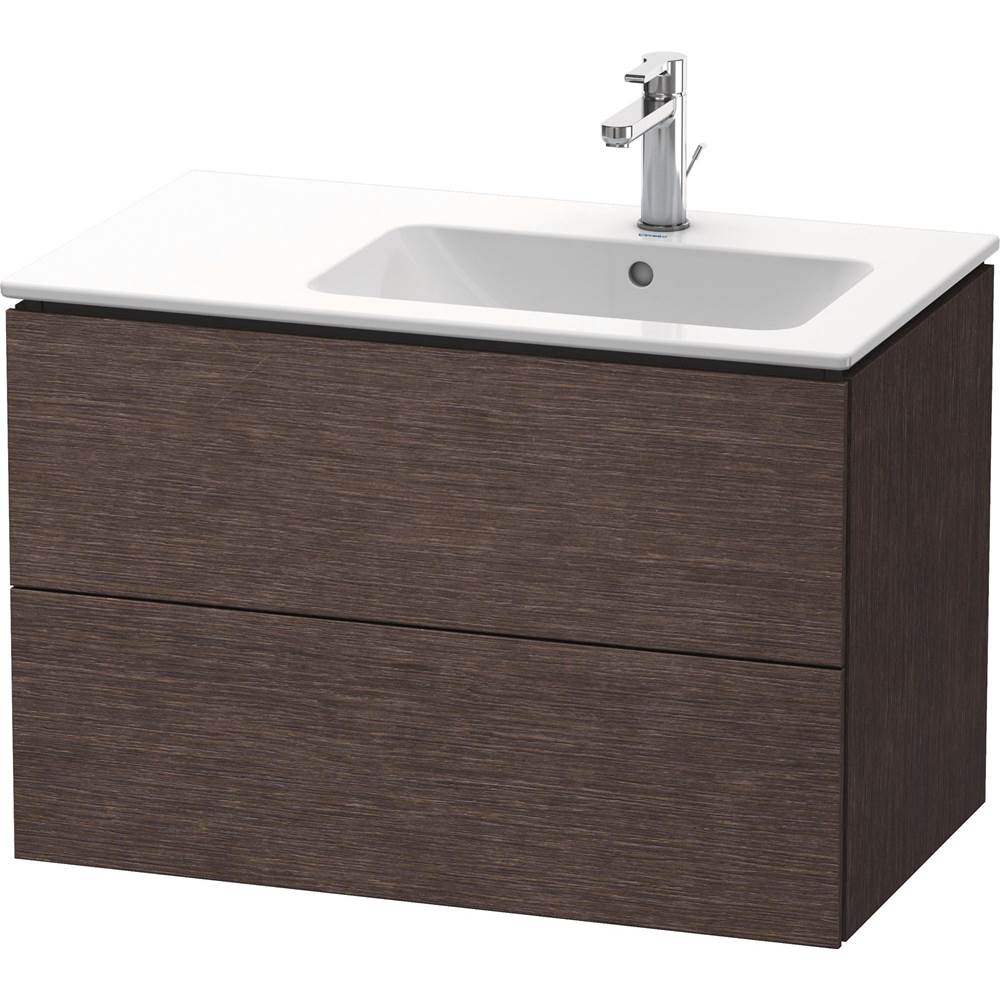 Duravit - L-Cube Two Drawer Wall-Mount Vanity Unit Dark Brushed Oak - Dark Brushed Oak