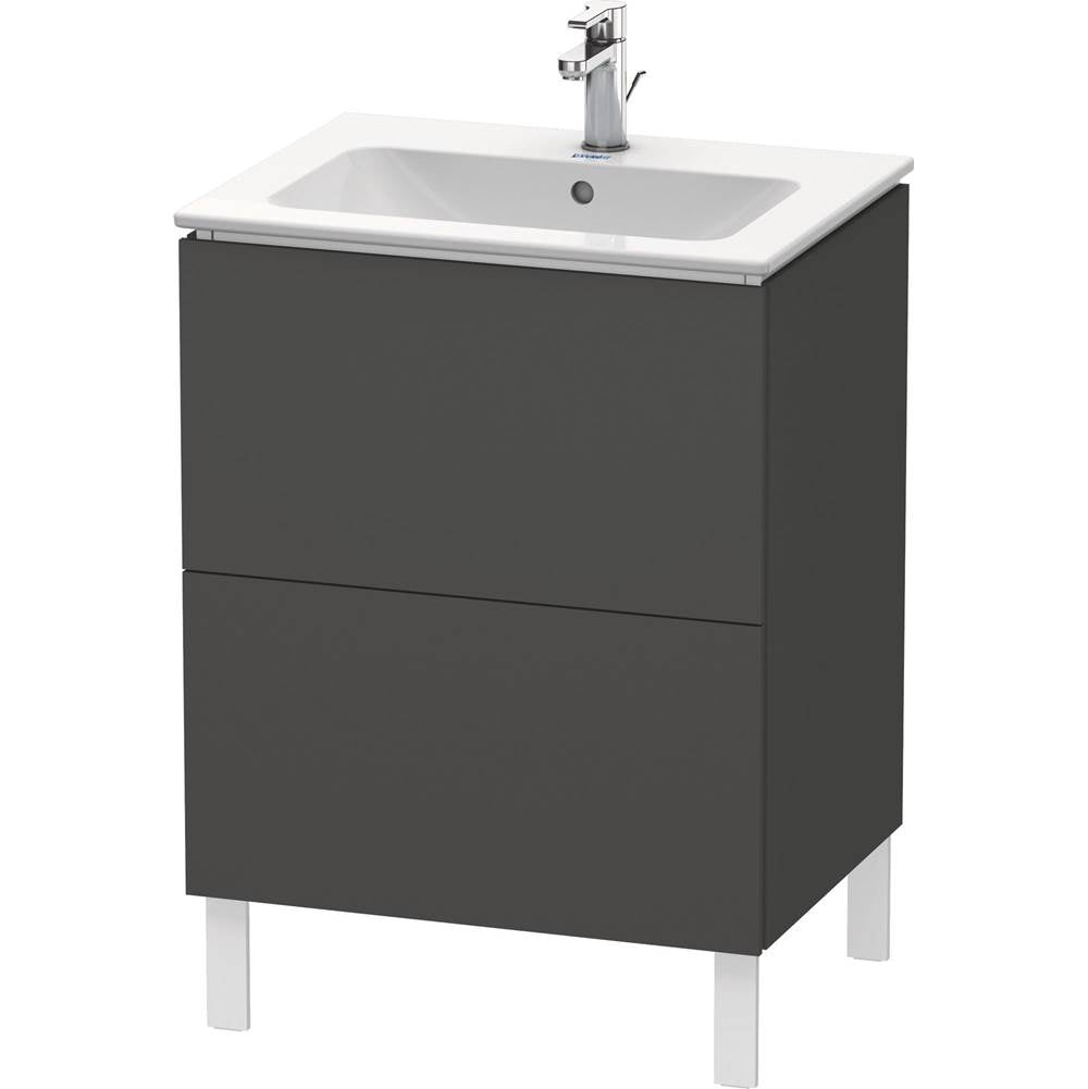Duravit - L-Cube Two Drawer Floorstanding Vanity Unit Graphite - Graphite Matte