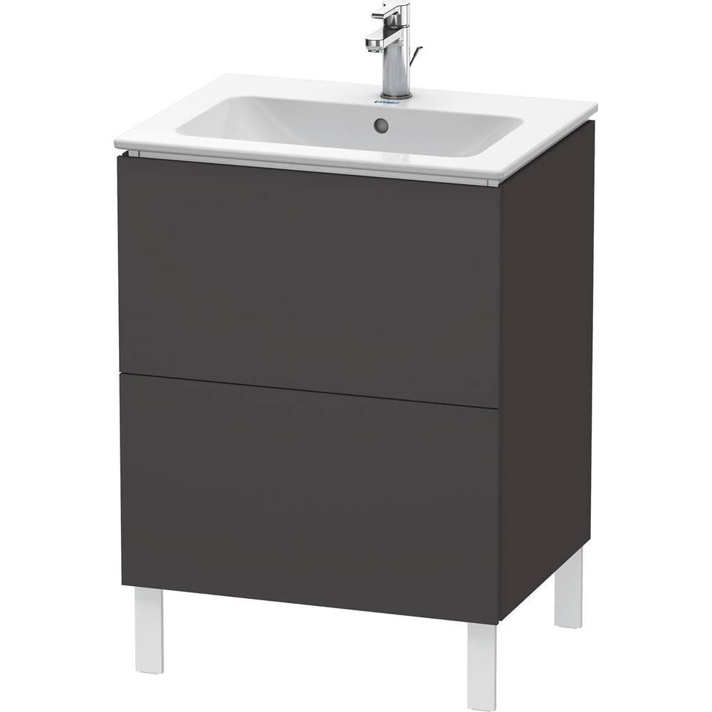 Duravit - L-Cube Two Drawer Floorstanding Vanity Unit Graphite - Graphite Super Matte