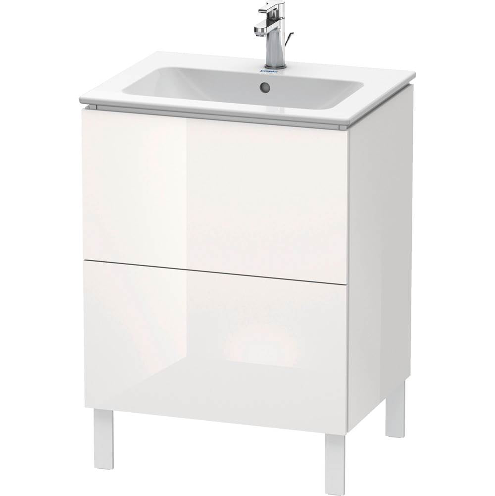 Duravit - L-Cube Two Drawer Floorstanding Vanity Unit White - White High Gloss