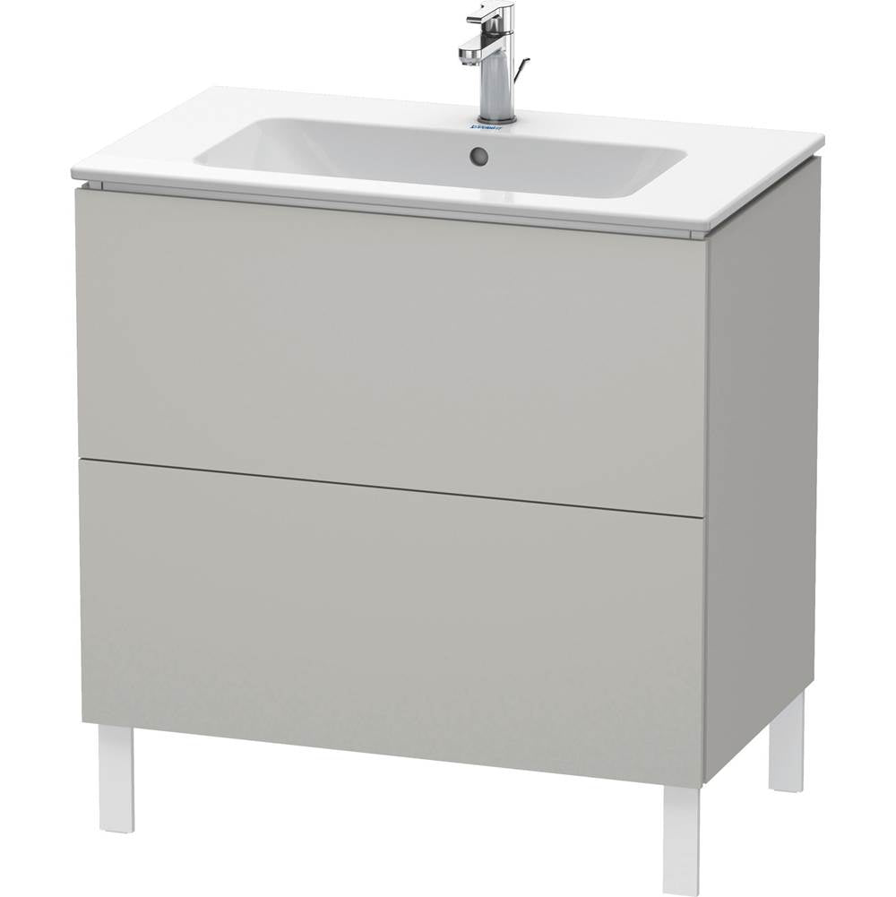 Duravit - L-Cube Two Drawer Floorstanding Vanity Unit Concrete Gray - Concrete Gray Matte