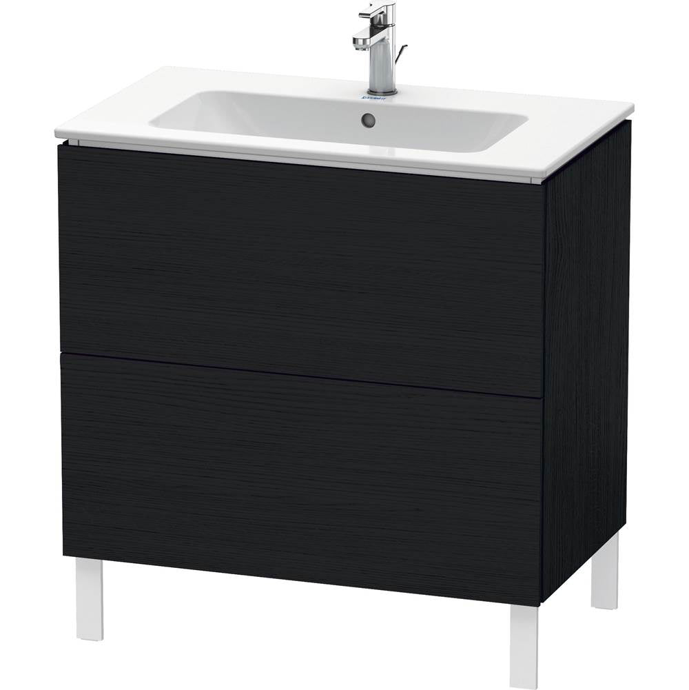 Duravit - L-Cube Two Drawer Floorstanding Vanity Unit Oak Black - Black Oak