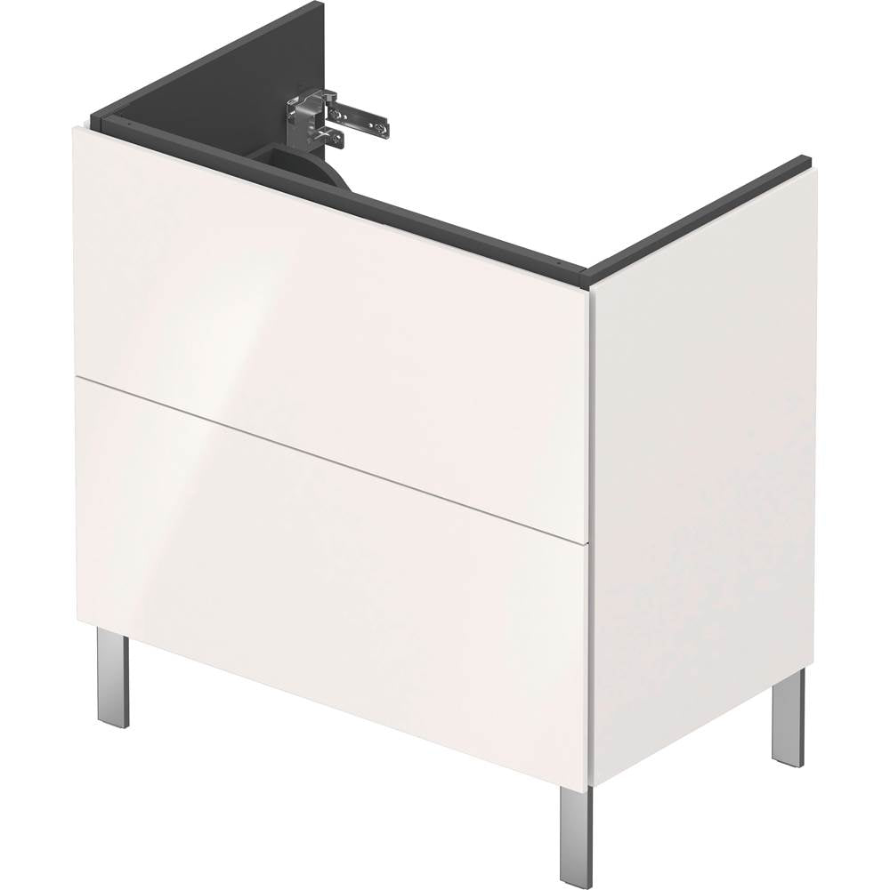 L-Cube Two Drawer Floorstanding Vanity Unit Concrete Gray