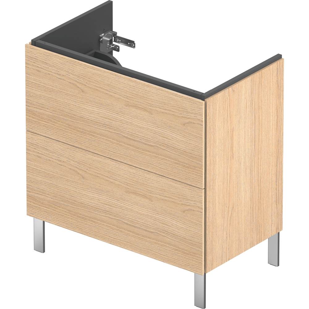 L-Cube Two Drawer Floorstanding Vanity Unit Concrete Gray