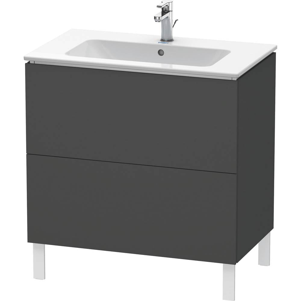 Duravit - L-Cube Two Drawer Floorstanding Vanity Unit Graphite - Graphite Matte