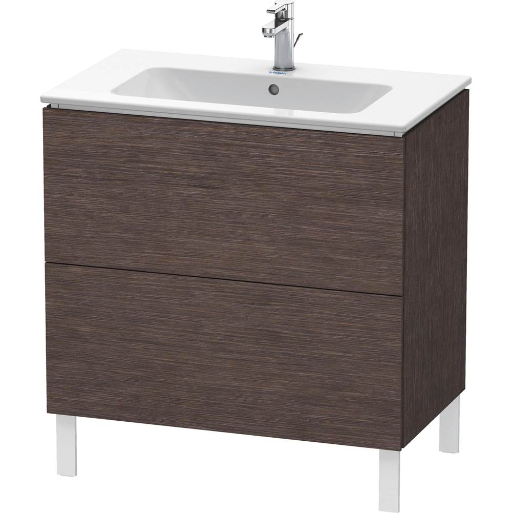 Duravit - L-Cube Two Drawer Floorstanding Vanity Unit Dark Brushed Oak - Dark Brushed Oak
