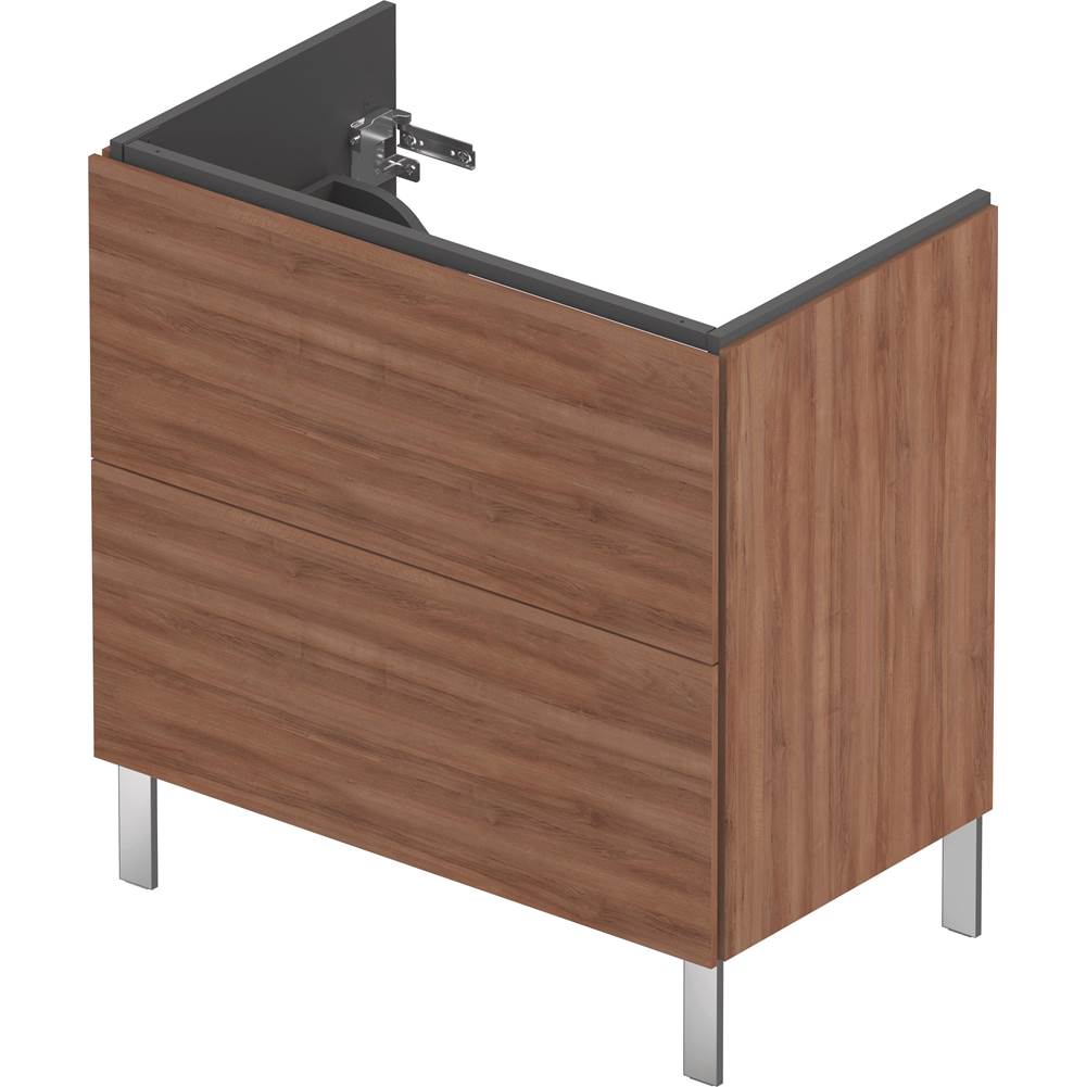 L-Cube Two Drawer Floorstanding Vanity Unit Concrete Gray