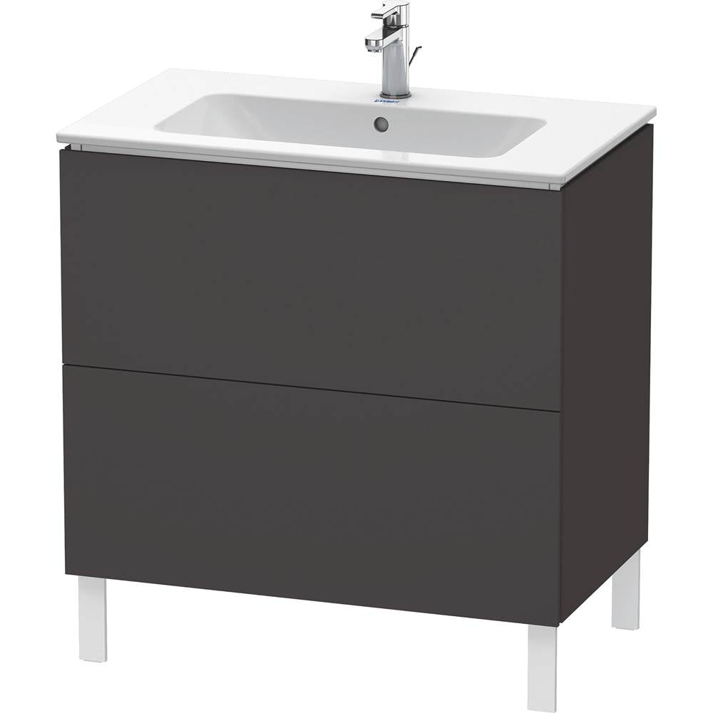 Duravit - L-Cube Two Drawer Floorstanding Vanity Unit Graphite - Graphite Super Matte