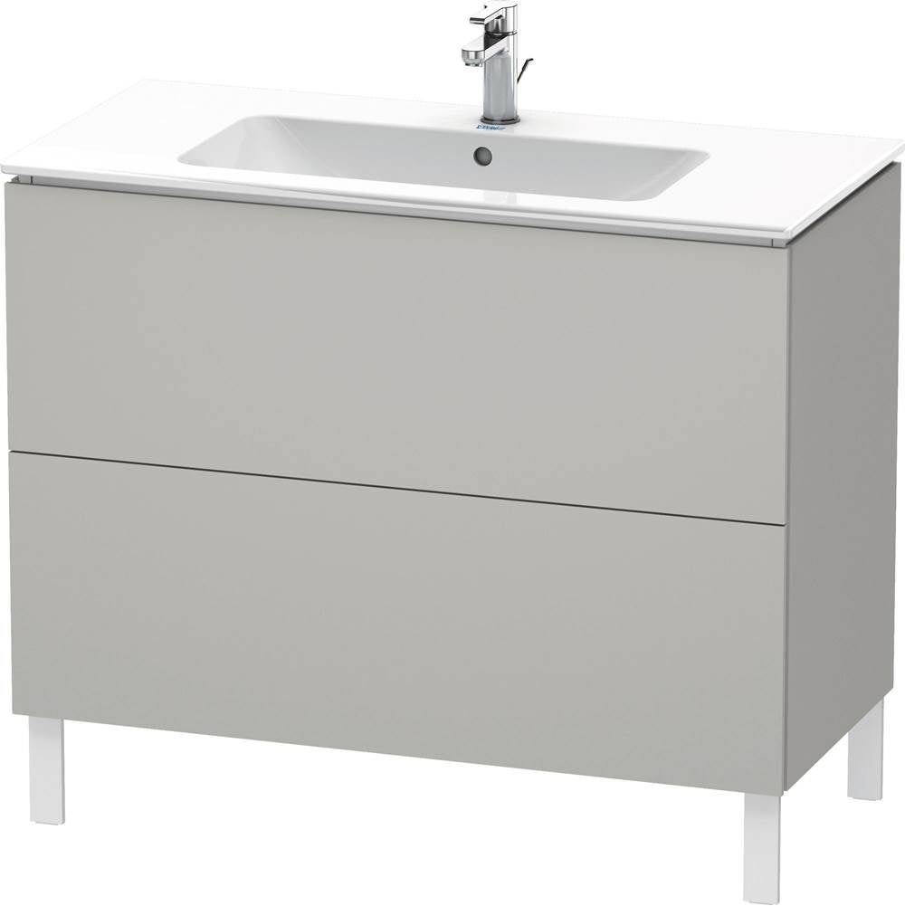 Duravit - L-Cube Two Drawer Floorstanding Vanity Unit White - Concrete Gray Matte
