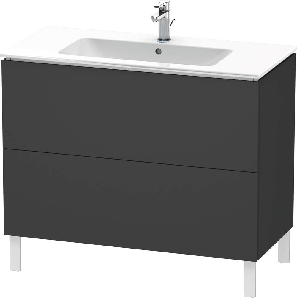 Duravit - L-Cube Two Drawer Floorstanding Vanity Unit Graphite - Graphite Matte