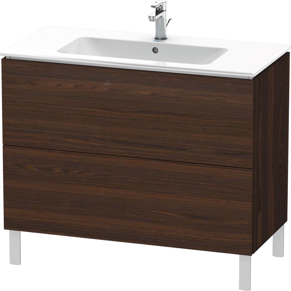 Duravit - L-Cube Two Drawer Floorstanding Vanity Unit Walnut Brushed - Walnut Brushed
