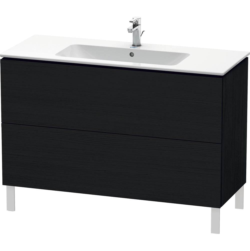 Duravit - L-Cube Two Drawer Floorstanding Vanity Unit White - Black Oak