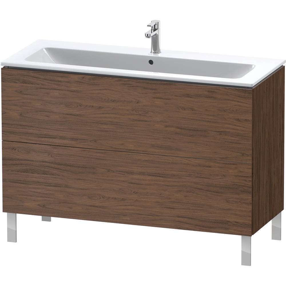L-Cube Two Drawer Floorstanding Vanity Unit White