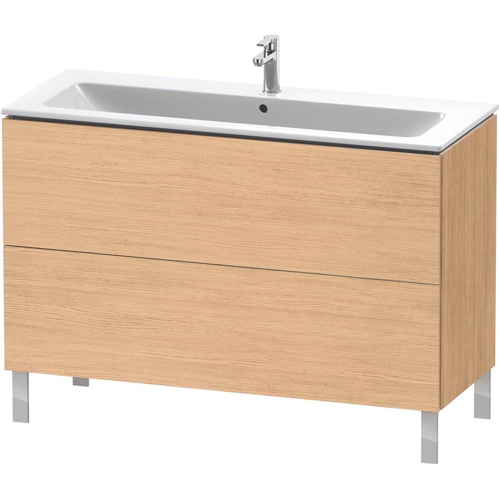 L-Cube Two Drawer Floorstanding Vanity Unit White