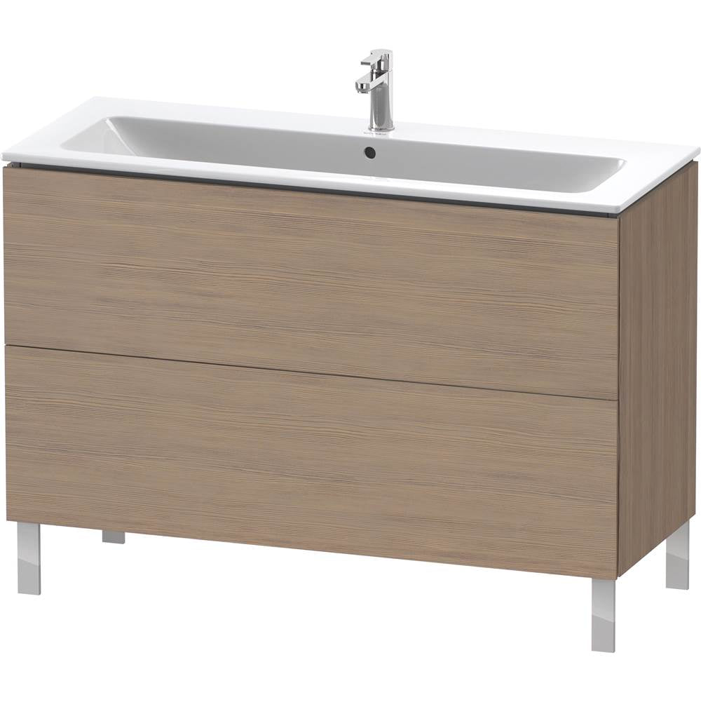 L-Cube Two Drawer Floorstanding Vanity Unit White