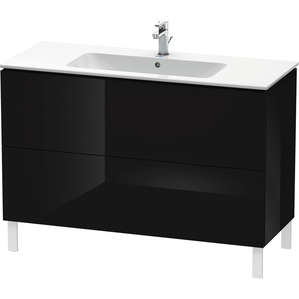 Duravit - L-Cube Two Drawer Floorstanding Vanity Unit Black - Black High Gloss