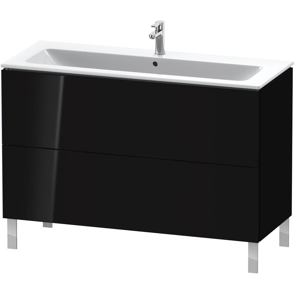 L-Cube Two Drawer Floorstanding Vanity Unit White