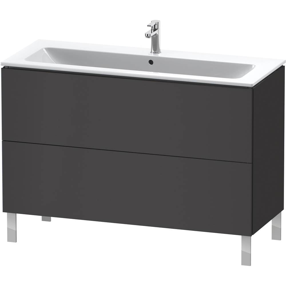 L-Cube Two Drawer Floorstanding Vanity Unit White