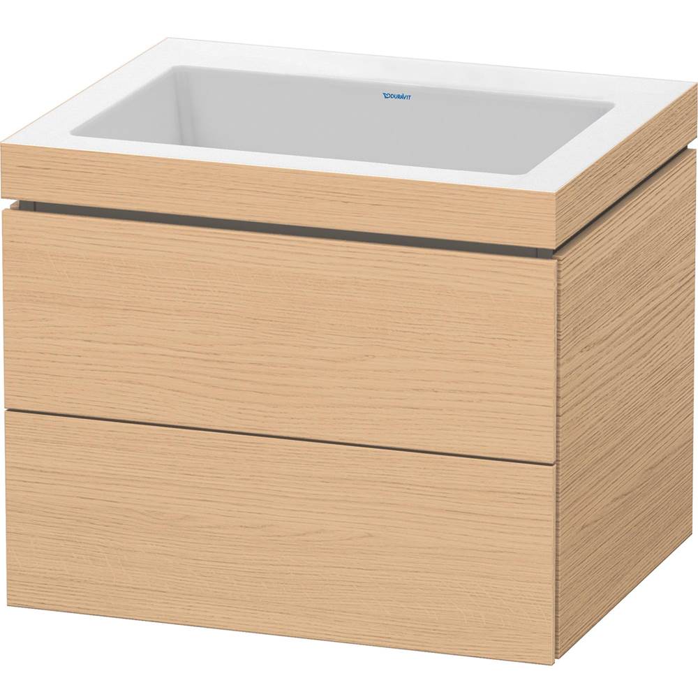 Duravit - L-Cube Two Drawer C-Bonded Wall-Mount Vanity Kit Natural Oak - Natural Oak