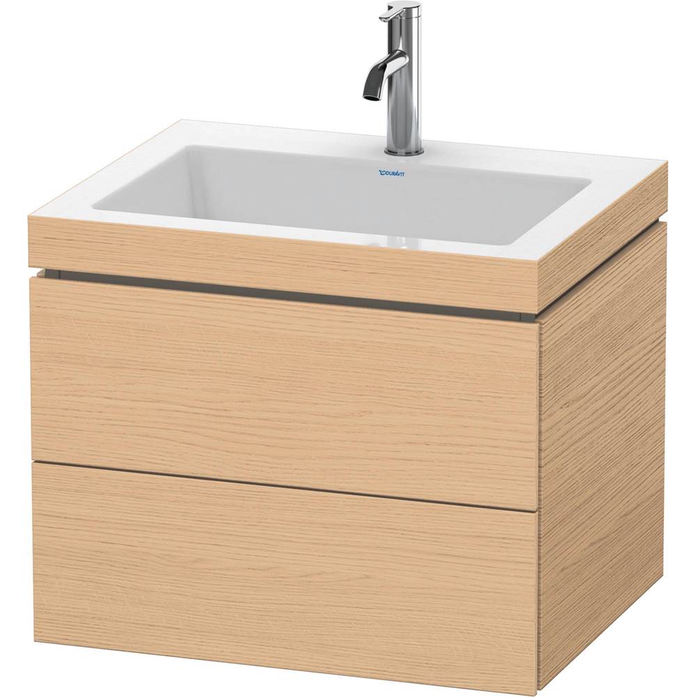 Duravit - L-Cube Two Drawer C-Bonded Wall-Mount Vanity Kit Natural Oak - Natural Oak