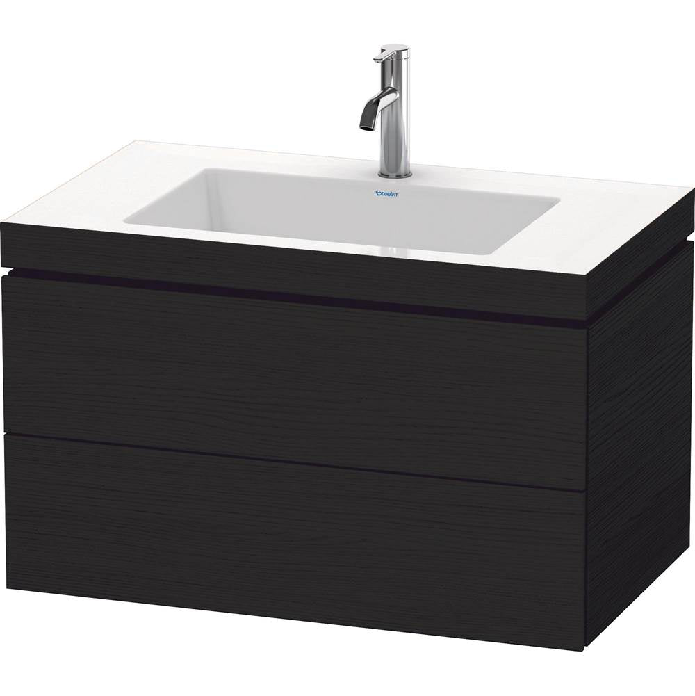 Duravit - L-Cube Two Drawer C-Bonded Wall-Mount Vanity Kit Oak Black - Black Oak