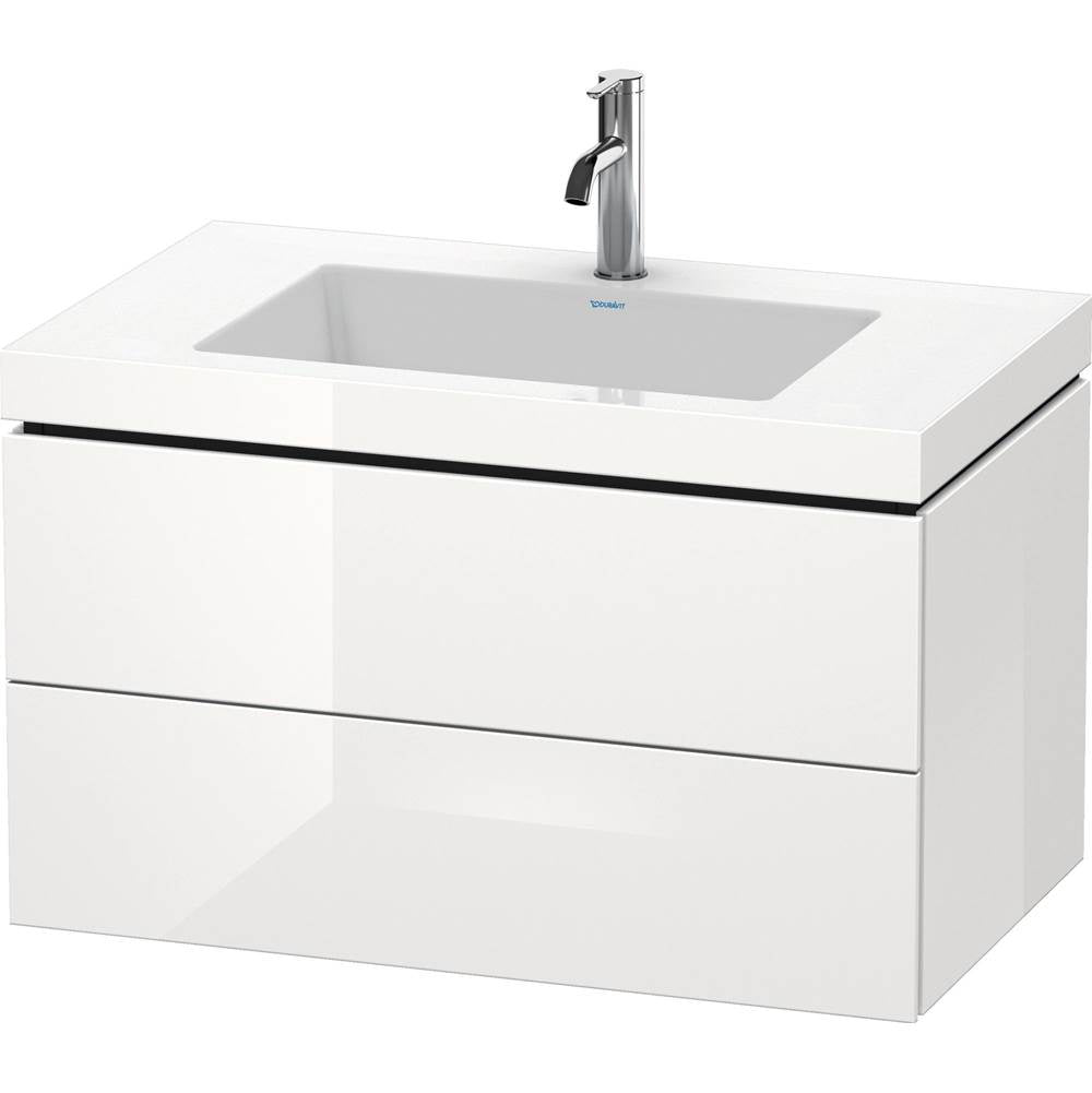 Duravit - L-Cube Two Drawer C-Bonded Wall-Mount Vanity Kit White - White High Gloss